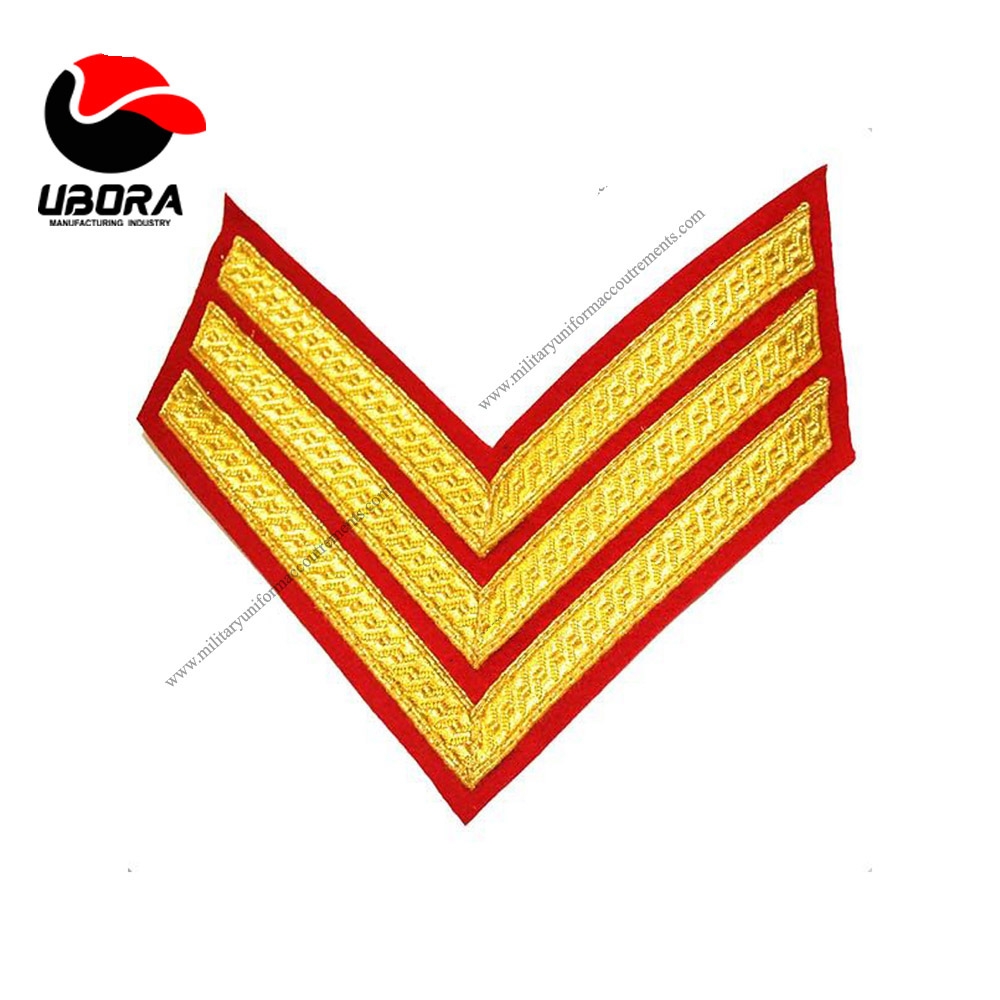 braid 3 Strip Gold Wire Hand Embroidered Chevrons on Red Blazer customized good quality